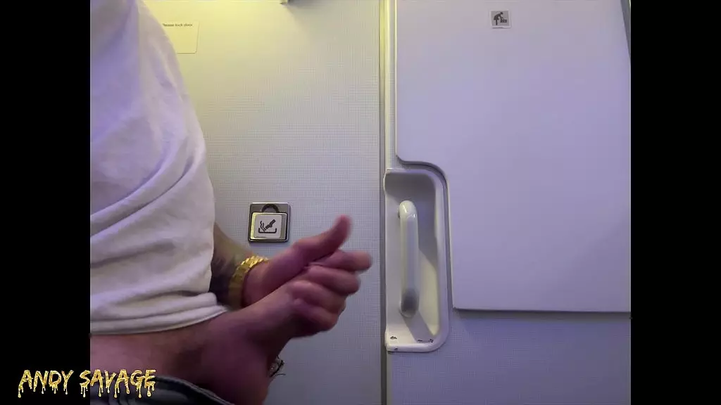 self jerk solo on an airplane