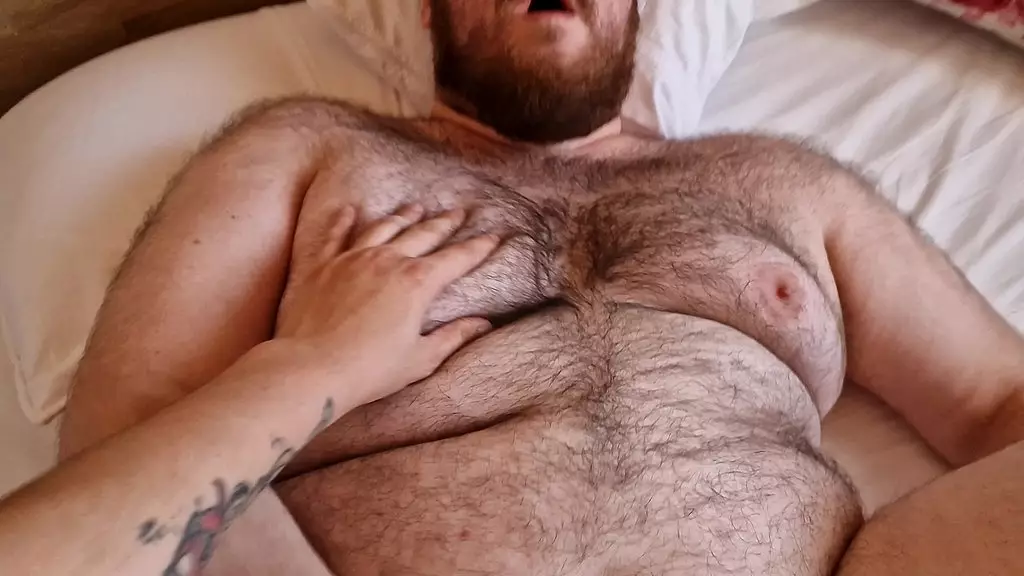 trio of hairy bears suck each other's cocks and fuck each other until they cum